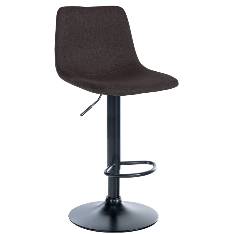 Tabouret de bar Divo en tissu taupe