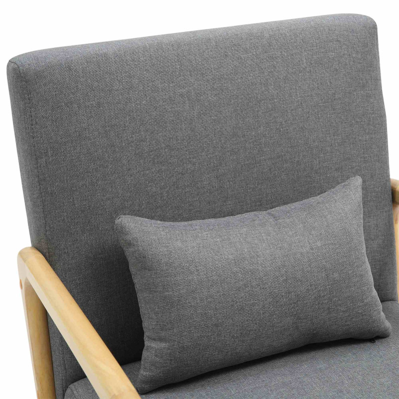 Fauteuil en tissu Hibbing gris clair