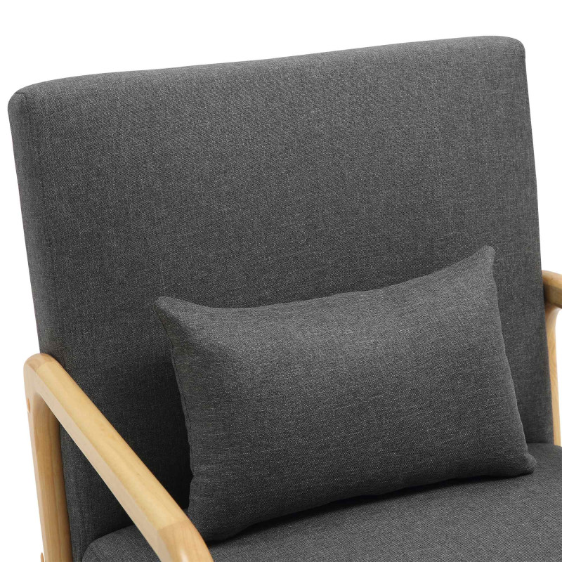 Fauteuil en tissu Hibbing gris foncé