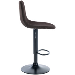 Tabouret de bar Divo en tissu taupe