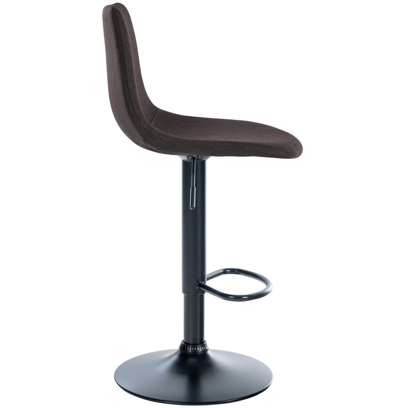 Tabouret de bar Divo en tissu taupe