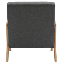 Fauteuil en tissu Hibbing gris foncé
