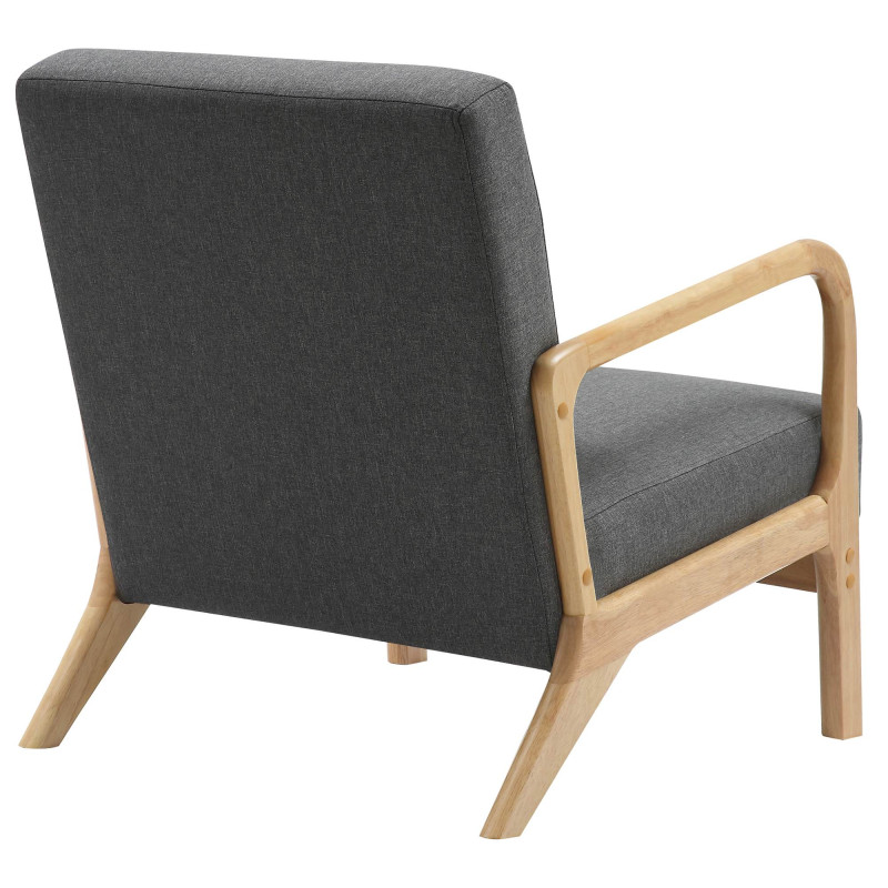 Fauteuil en tissu Hibbing gris foncé