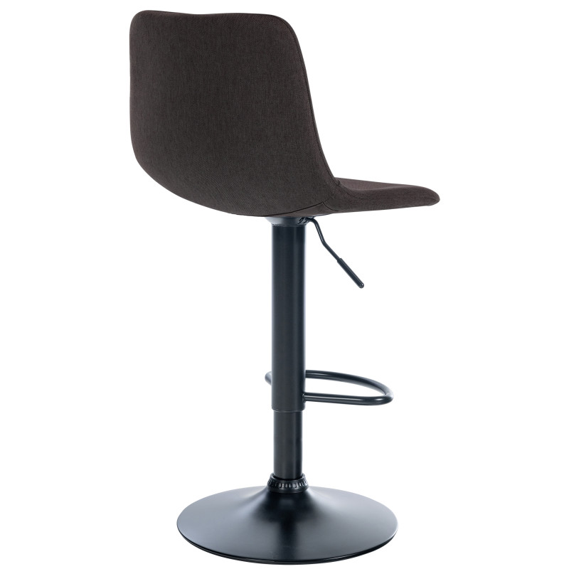 Tabouret de bar Divo en tissu taupe