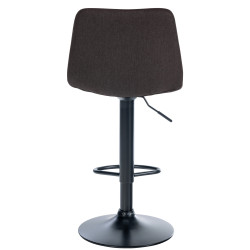 Tabouret de bar Divo en tissu taupe