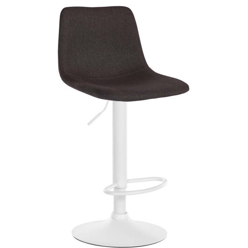 Tabouret de bar Divo en tissu taupe