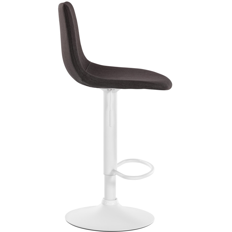 Tabouret de bar Divo en tissu taupe
