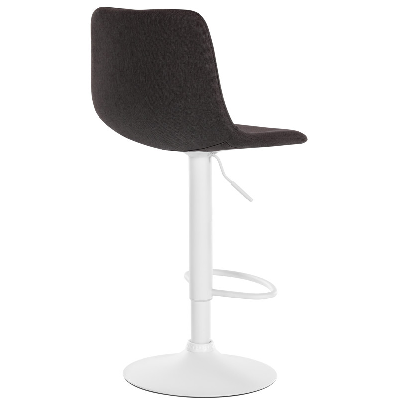 Tabouret de bar Divo en tissu taupe