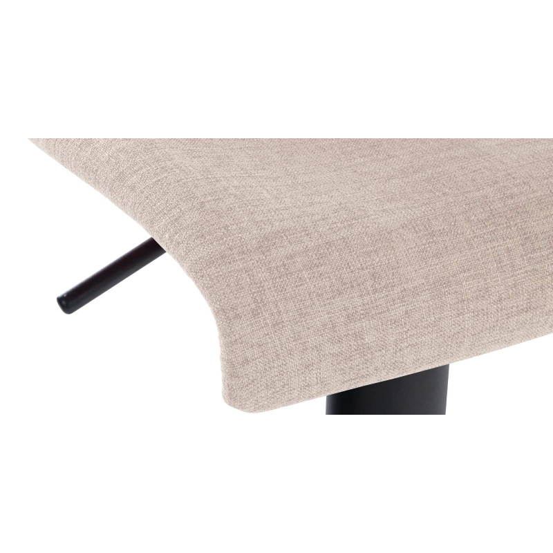 Lot de 2 tabourets de bar Branford tissu crème