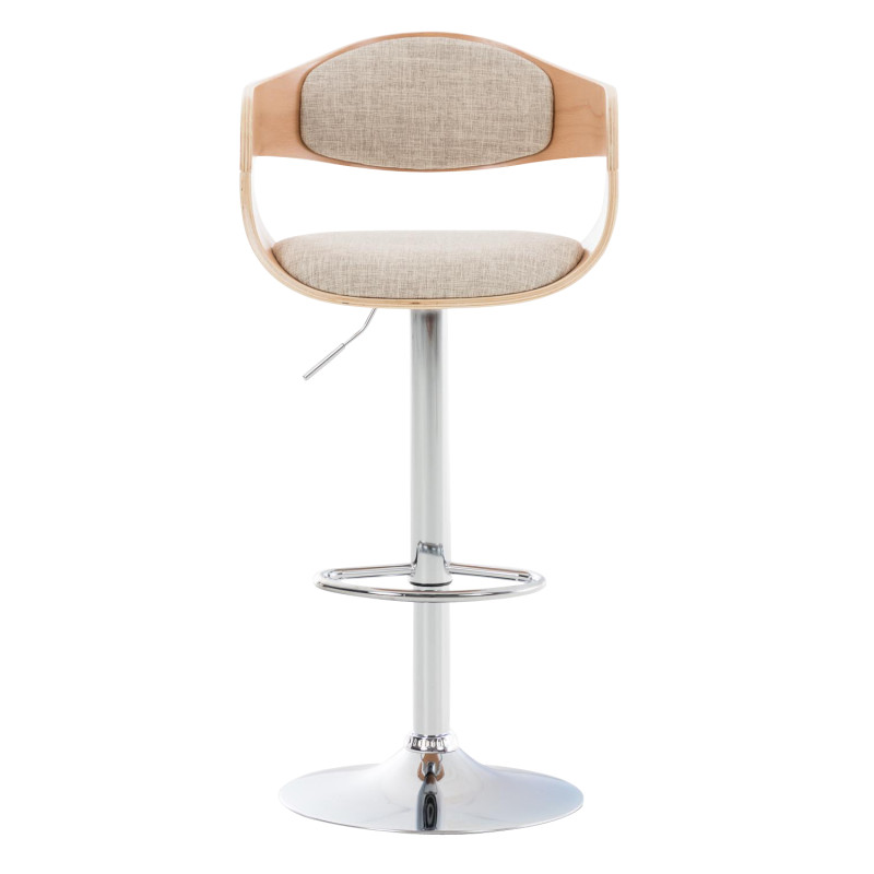 Ensemble de 2 tabourets de bar Kingston C en tissu nature/crème