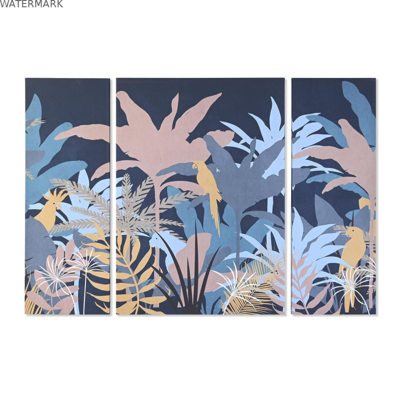 Jeu de 3 tableaux DKD Home Decor Colonial (140 x 3,8 x 100 cm) Jeu de 3 tableaux DKD Home Decor Colonial (140 x 3,8 x 100 cm)