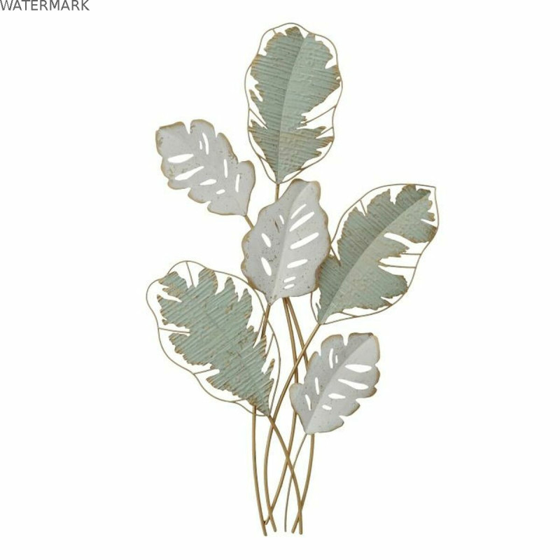 Décoration murale DKD Home Decor Métal Blanc Vert Moderne Feuille d'une plante (57 x 5,7 x 103 cm) Décoration murale DKD Home Decor Métal Blanc Vert Moderne Feuille d'une plante (57 x 5,7 x 103 cm)