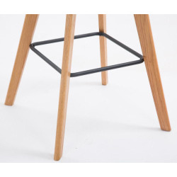 Ensemble de 2 tabourets de bar Metz en tissu naturel bleu