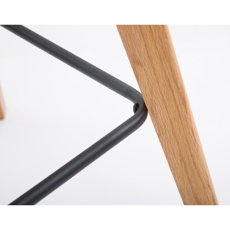 Ensemble de 2 tabourets de bar Metz en tissu naturel bleu