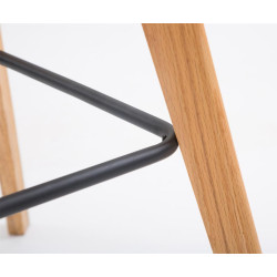 Lot de 2 tabourets de bar Metz en plastique naturel noir