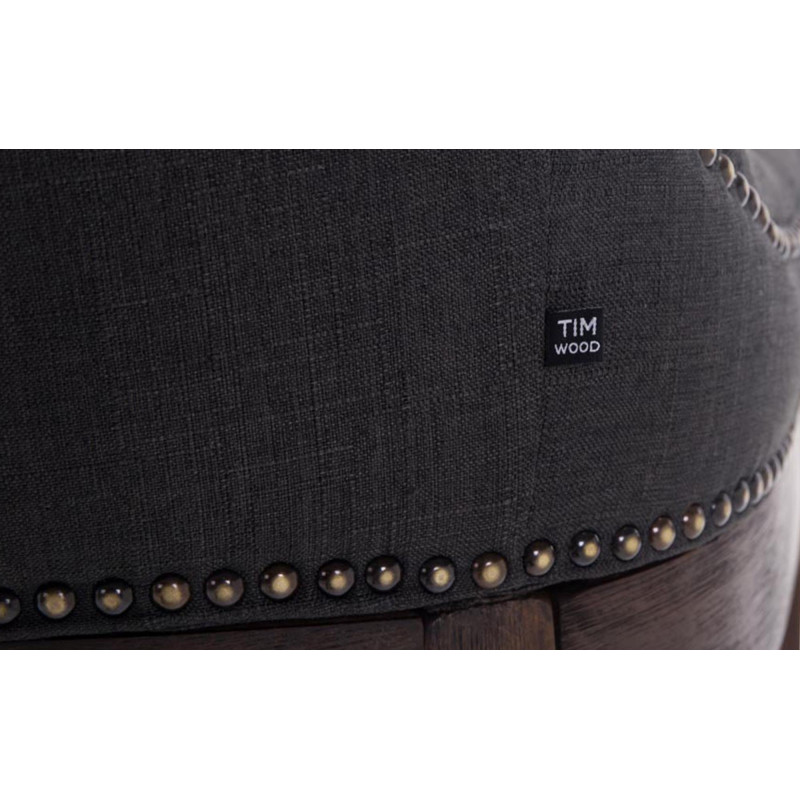 Sgabello da bar Lakewood in tessuto grigio scuro anticato