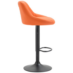 Tabouret de bar Lazio, simili cuir orange