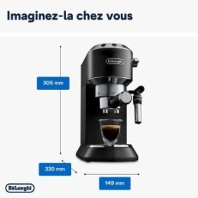 Machine expresso classique - DELONGHI EC685.BK Dedica Style - Noir