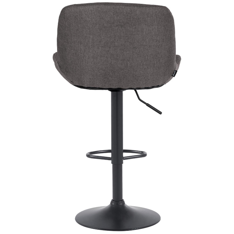 Lot de 2 tabourets de bar Solon en tissu gris foncé