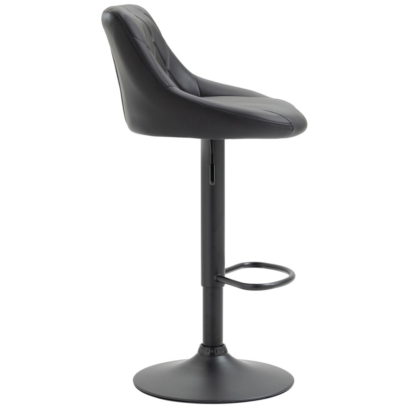 Tabouret de bar Lazio, simili cuir noir