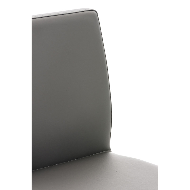 Lot de 2 tabourets de bar Cadiz, similicuir, noir gris