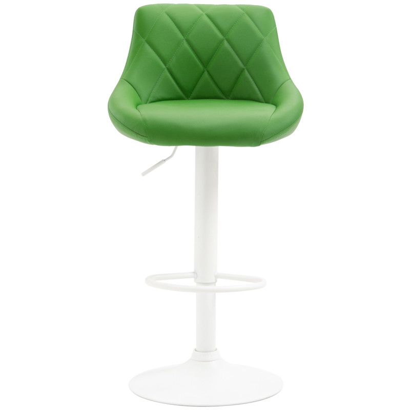 Tabouret de bar Lazio, similicuir vert