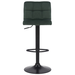 Tabouret de bar en velours Feni vert