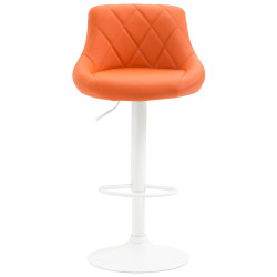 Tabouret de bar Lazio, similicuir orange