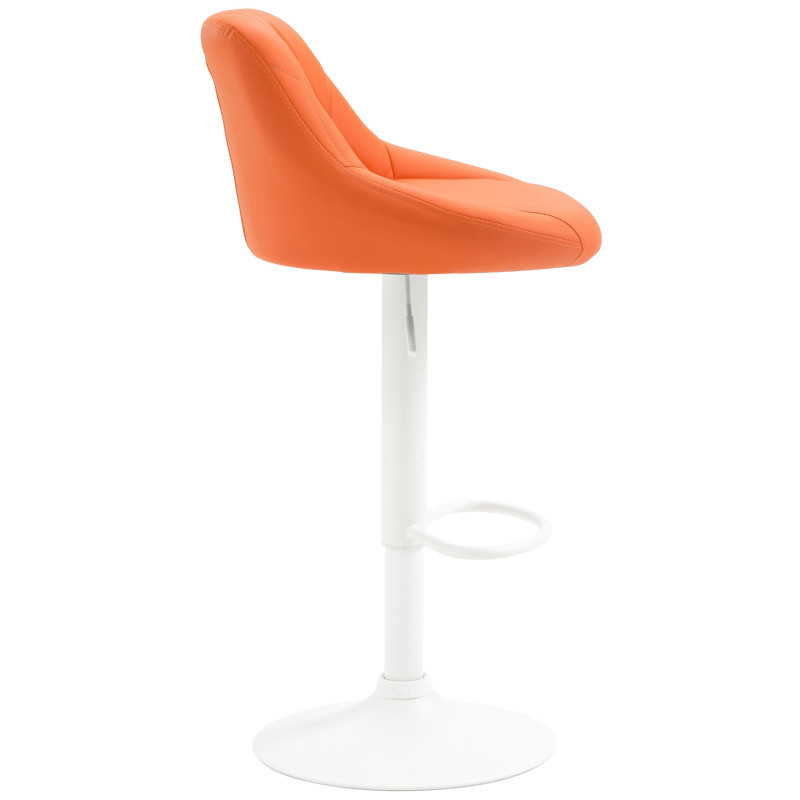 Tabouret de bar Lazio, similicuir orange