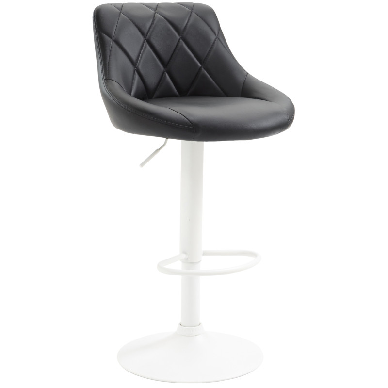 Tabouret de bar Lazio, similicuir noir