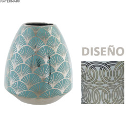 Vase DKD Home Decor Turquoise (Reconditionné A)