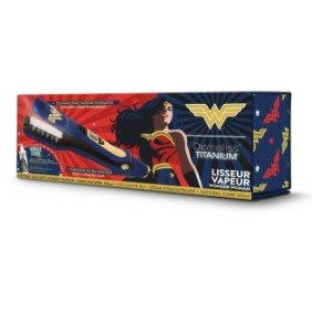 Lisseur vapeur DEMELISS - design exclusif wonder woman - 150∞c a 230∞c - Peigne amovible - réservoir 40ml - 1 soin naturel avant