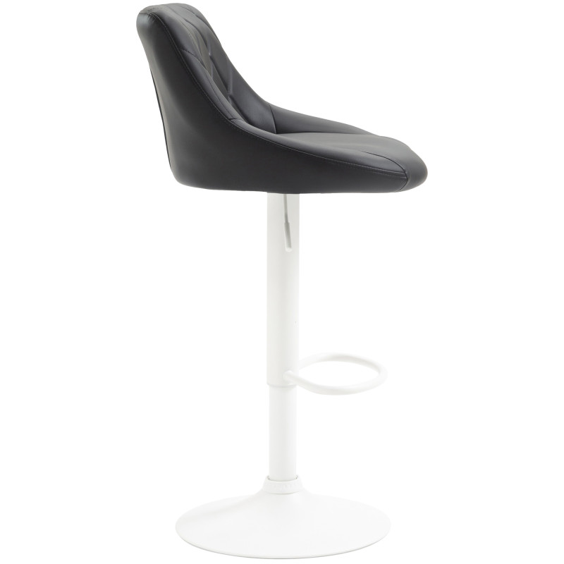 Tabouret de bar Lazio, similicuir noir