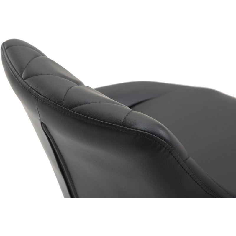 Tabouret de bar Lazio, similicuir noir