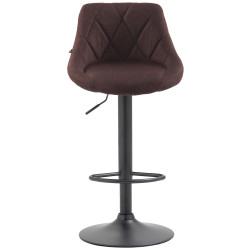 Tabouret de bar Lazio en tissu brun