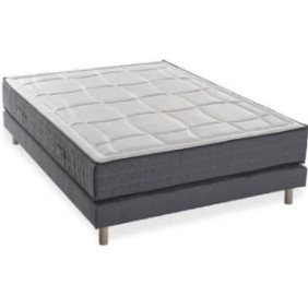 DEKO DREAM HOTEL PREMIUM LUX - Ensemble matelas + sommier 140x190 cm - Mémoire de forme - 28cm - 5 zones - Ferme