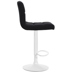 Lot de 2 tabourets de bar Calma tissu blanc noir