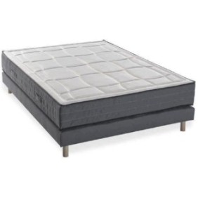 DEKO DREAM HOTEL PREMIUM LUX - Ensemble matelas + sommier 160x200 cm - Mousse mémoire - 28cm - 5 zones - Ferme