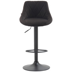 Tabouret de bar Lazio en tissu gris foncé