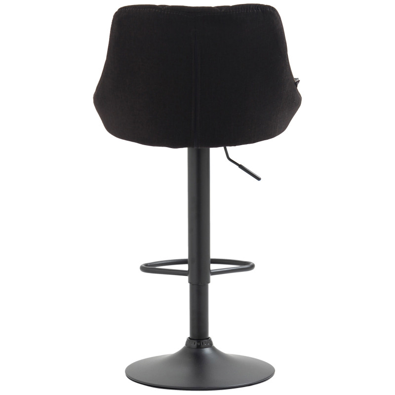 Tabouret de bar Lazio en tissu gris foncé