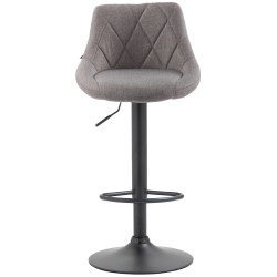 Tabouret de bar Lazio en tissu gris