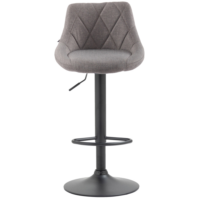 Tabouret de bar Lazio en tissu gris
