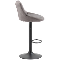 Tabouret de bar Lazio en tissu gris