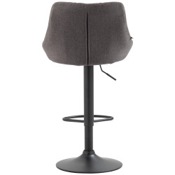 Tabouret de bar Lazio en tissu gris