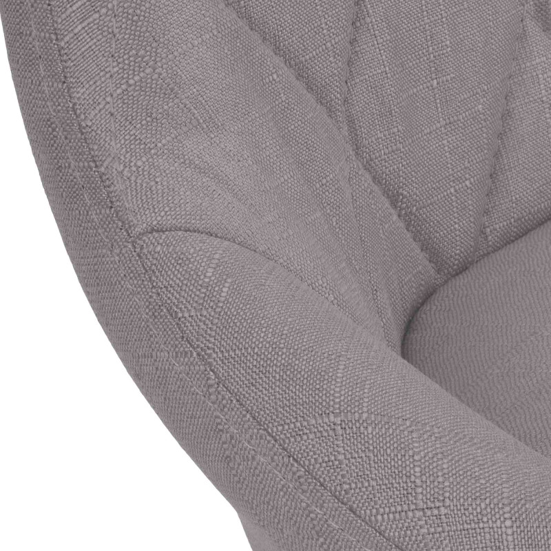 Tabouret de bar Lazio en tissu gris