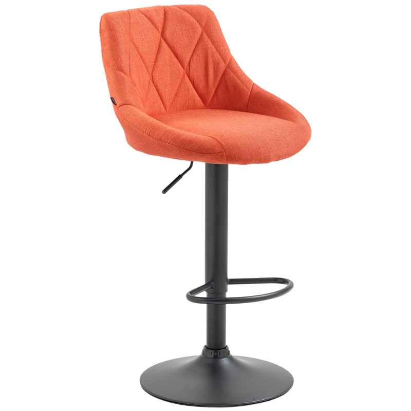 Tabouret de bar Lazio en tissu orange