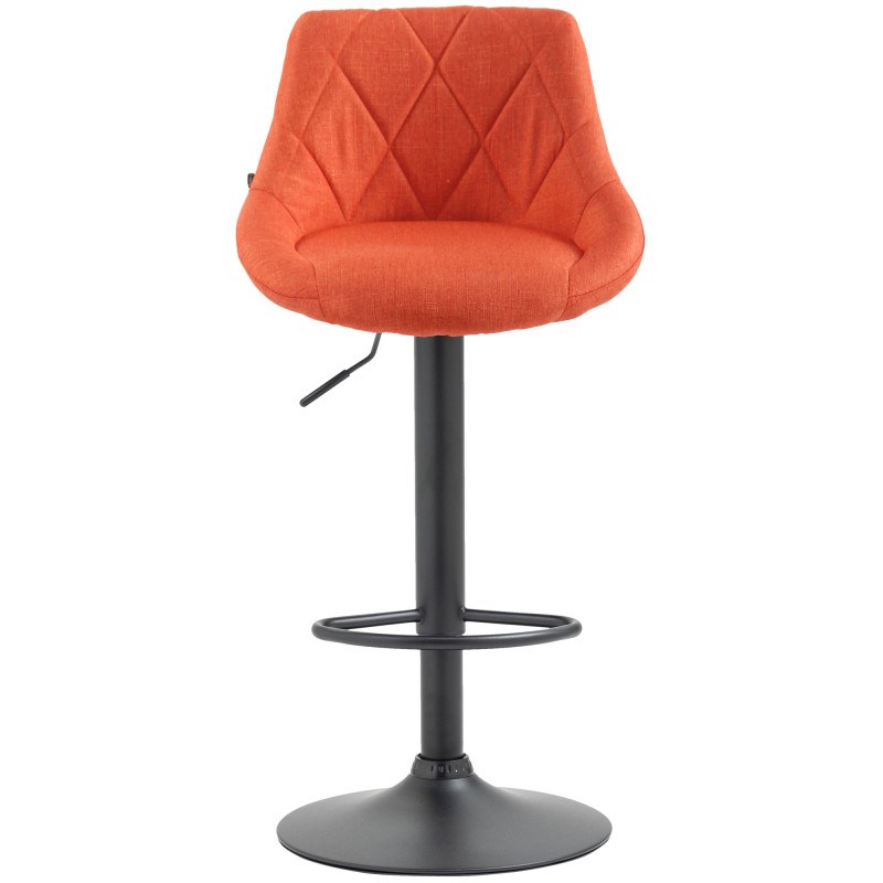 Tabouret de bar Lazio en tissu orange