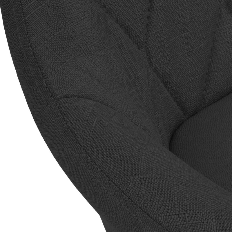 Tabouret de bar Lazio en tissu noir