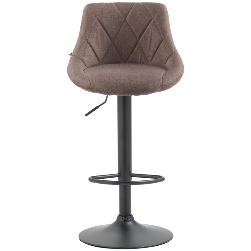 Tabouret de bar Lazio en tissu taupe