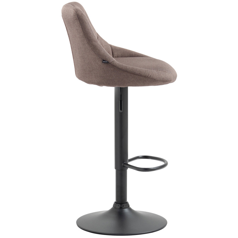 Tabouret de bar Lazio en tissu taupe